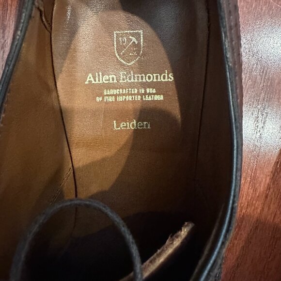 Allen Edmonds Liden Chili Weave Brown Shoes Size 9.5D Model 1994 main image 2